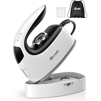 Sundu Travel Iron Steamer Steamer 2-in-1 Steam Iron Travel 5 Ironing Modes for Various Fabrics Steam Performance up to 30 g/min Lockable Base Intelligent Temperature Control Iron
