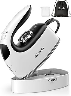 Sundu Reisebügeleisen, Steamer Dampfglätter, 2 in 1 Dampfbügeleisen Reise,5 Bügelmodi für Verschiedene Stoffe, Dampfleistung bis zu 30 g/min, Arretierbarer Sockel, Intelligente Temperaturregelung Iron