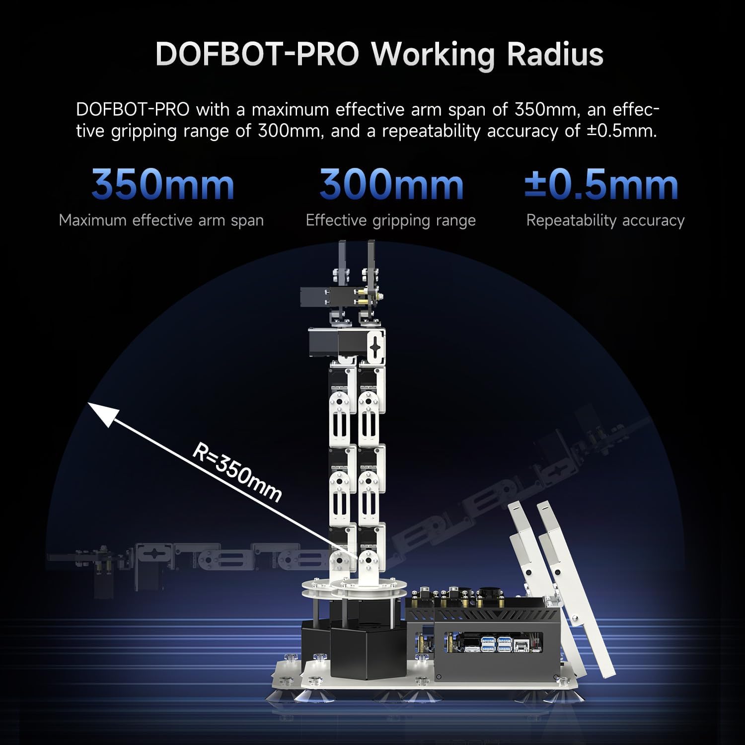 Yahboom 3D Adaptive Robotic Arm Kit Developer for Mechanical Engineers,Supports Large AI Model with Orin Nano Super 4GB