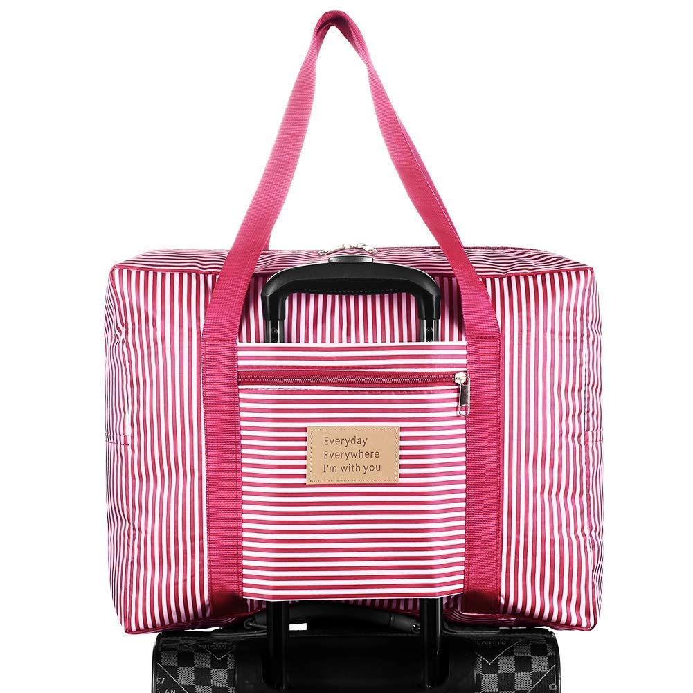 Lightweight Foldable Waterproof Fabric Shoulder Handbag for Travel, Luggage Carry on Clothes Storage Duffle Bag Organizer (Multicolor)-image-33