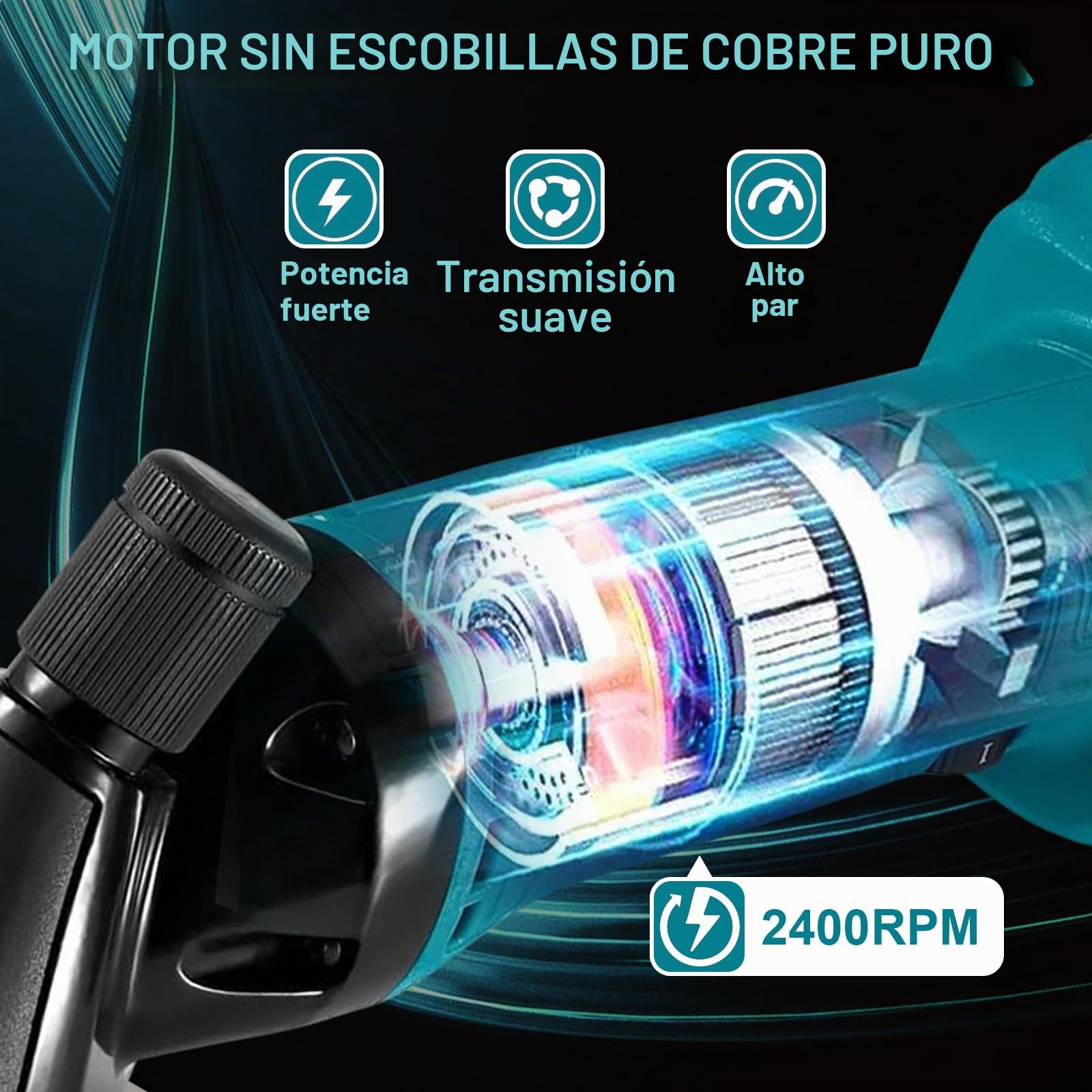Cortadora de Lana para Ovejas Inalámbrica, Máquina de Esquilar Compatible con Makita 18V, 2400RPM, Tijeras Eléctricas para Ovejas con 2 Cuchillas y Caja de Plástico, 6 Velocidades (SIN Batería)