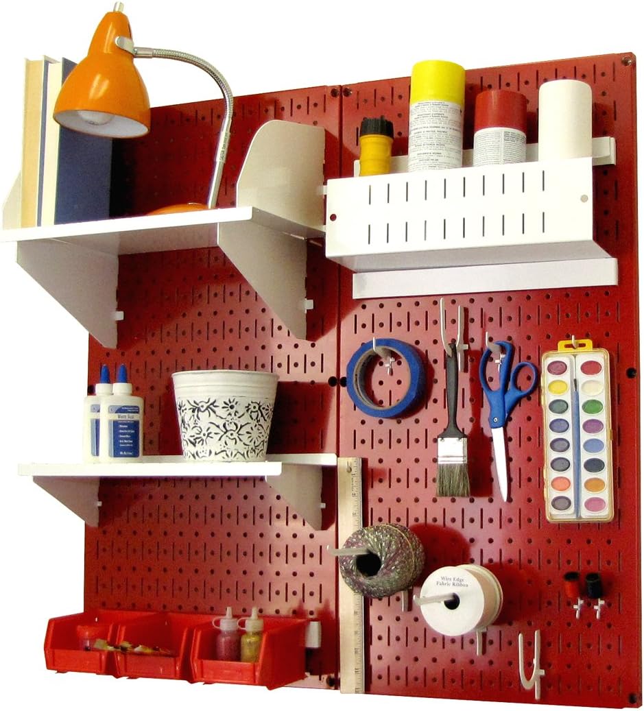 Wall Control Pegboard Hobby Craft Pegboard Organizer Storage Kit with