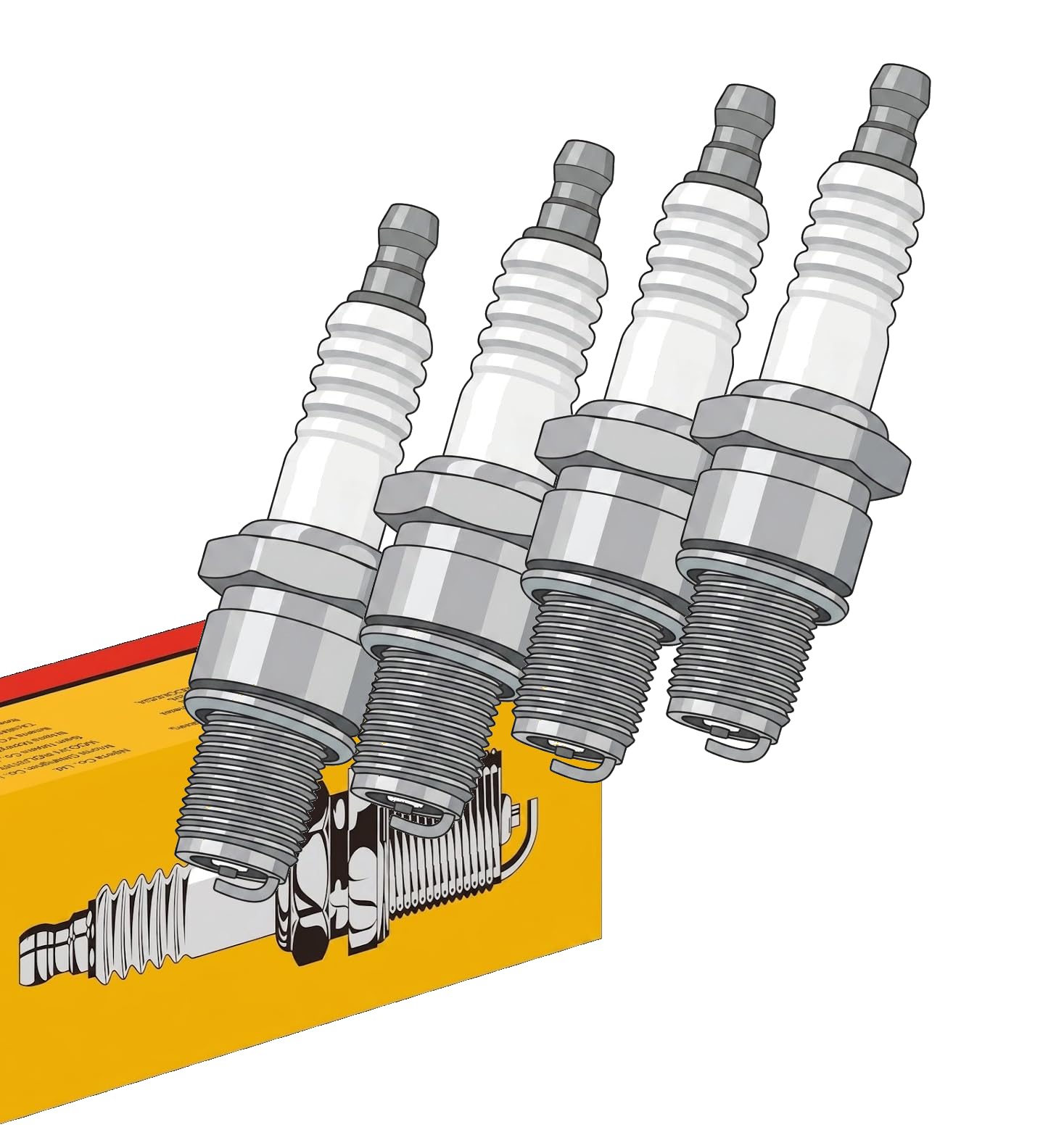 Set 4 candele di accensione per moto scooter ngk dpr7ea-9