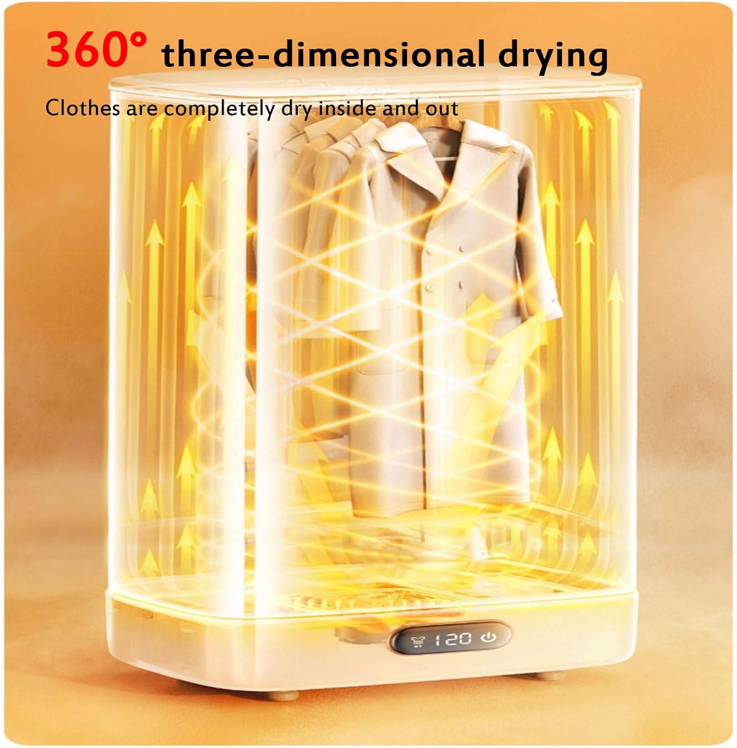 Fully Automatic Foldable Dryer, Steam Drying Clothes Folding Dryer - Garment Ironing Machine for Effortless Wrinkle-Free Results,