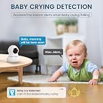 L'Interieur de Surveillance Caméra Littleelf, Litokam 2K Caméras pour animaux avec application téléphonique pour caméra de sécurité intérieure pour chien WiFi Moniteur bébé avec mouvement & Détection du son, 360° Voir la caméra à domicile fonctionne avec Alexa
