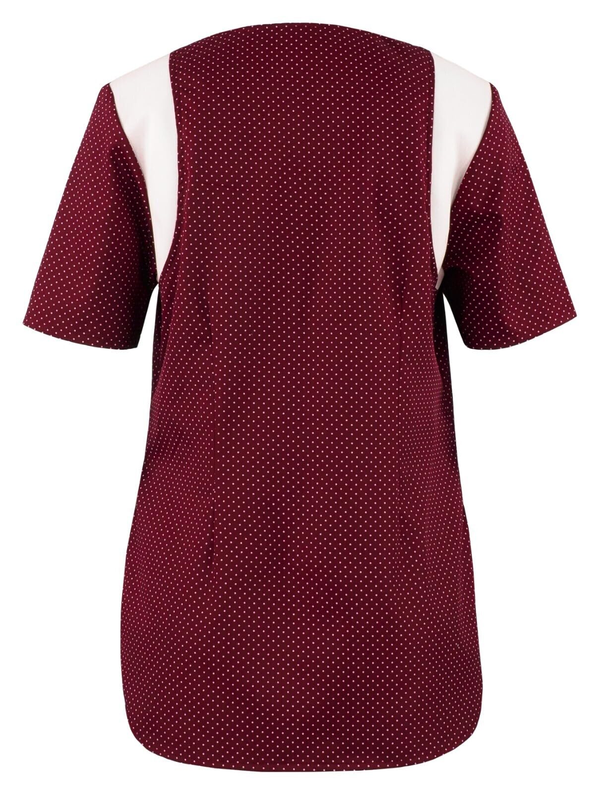 beb Medizin/Pflege Damen Kasack Kurzarm V-Neck gepunktet