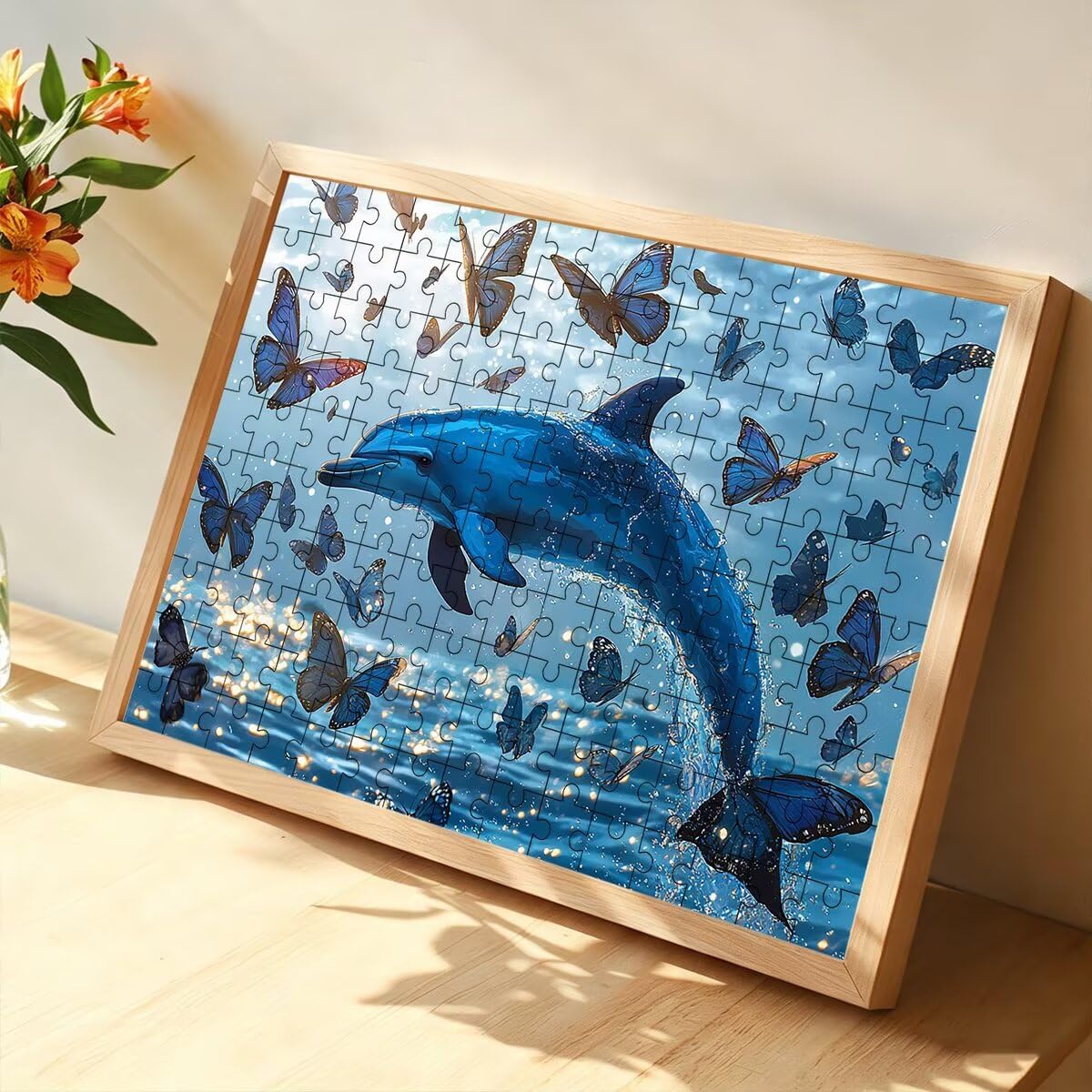 Puzzle 4000 Pezzi Delfino, Puzzle Farfalla, in Legno, 141x87cm -1162
