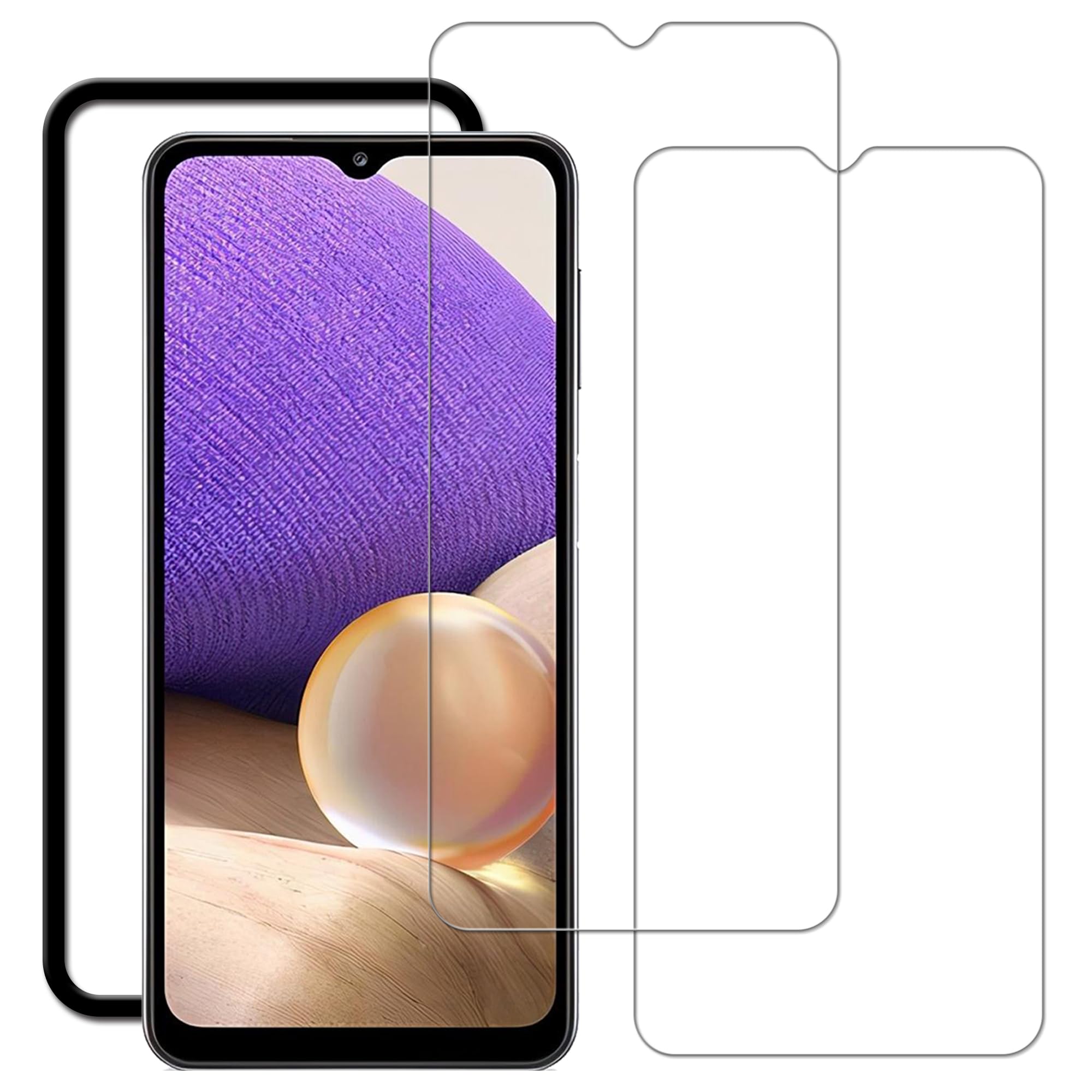 Amazon | 【2枚セット+ ガイド枠付き】KPNS 日本素材製 強化ガラス