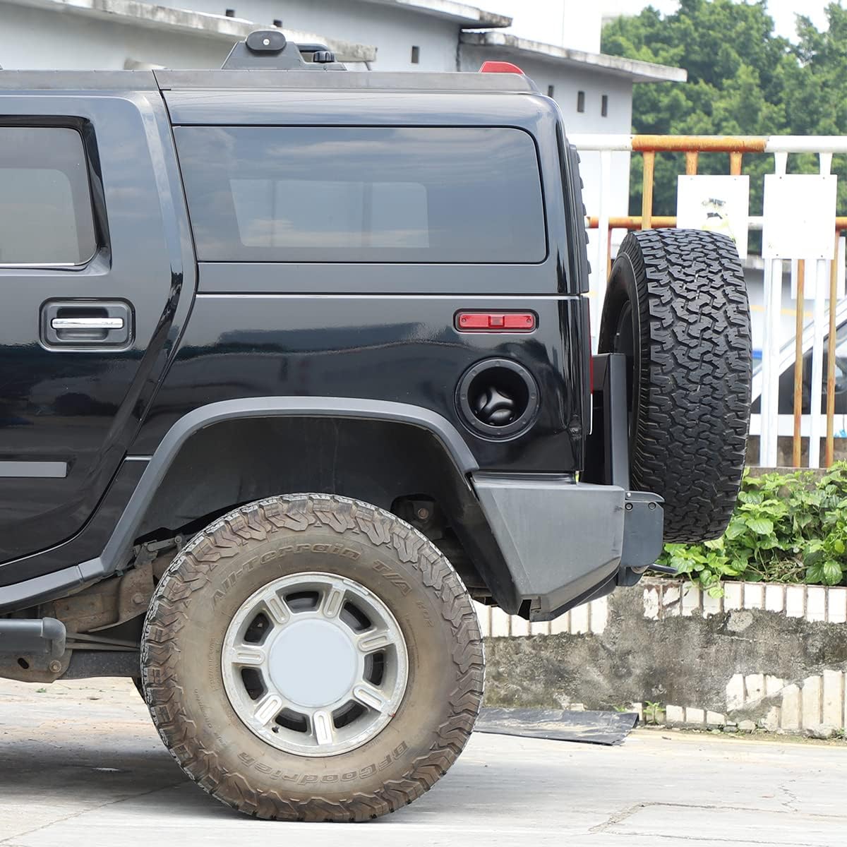 PIUGILH Matte Black Fuel Filler Door Cover Gas Fuel Tank Cap Moulding Cover Trim fit for Hummer H2 2003-2009,Fuel Door Gas Cap Tank Lid Bezel Cover,2 PCS