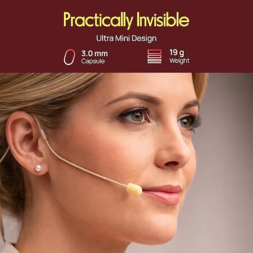 Miniatura 7 de Pyle-Pro PMHMS20 Boom Micrófono de diadema, con cable, pequeño, XLR, omnidireccional.