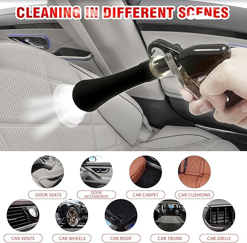 Miniatura 9 de Pistola de lavado de rociado interior de automóvil de alta presión con 2 juegos de boquillas pulverizadoras conector de pulso de aire herramienta