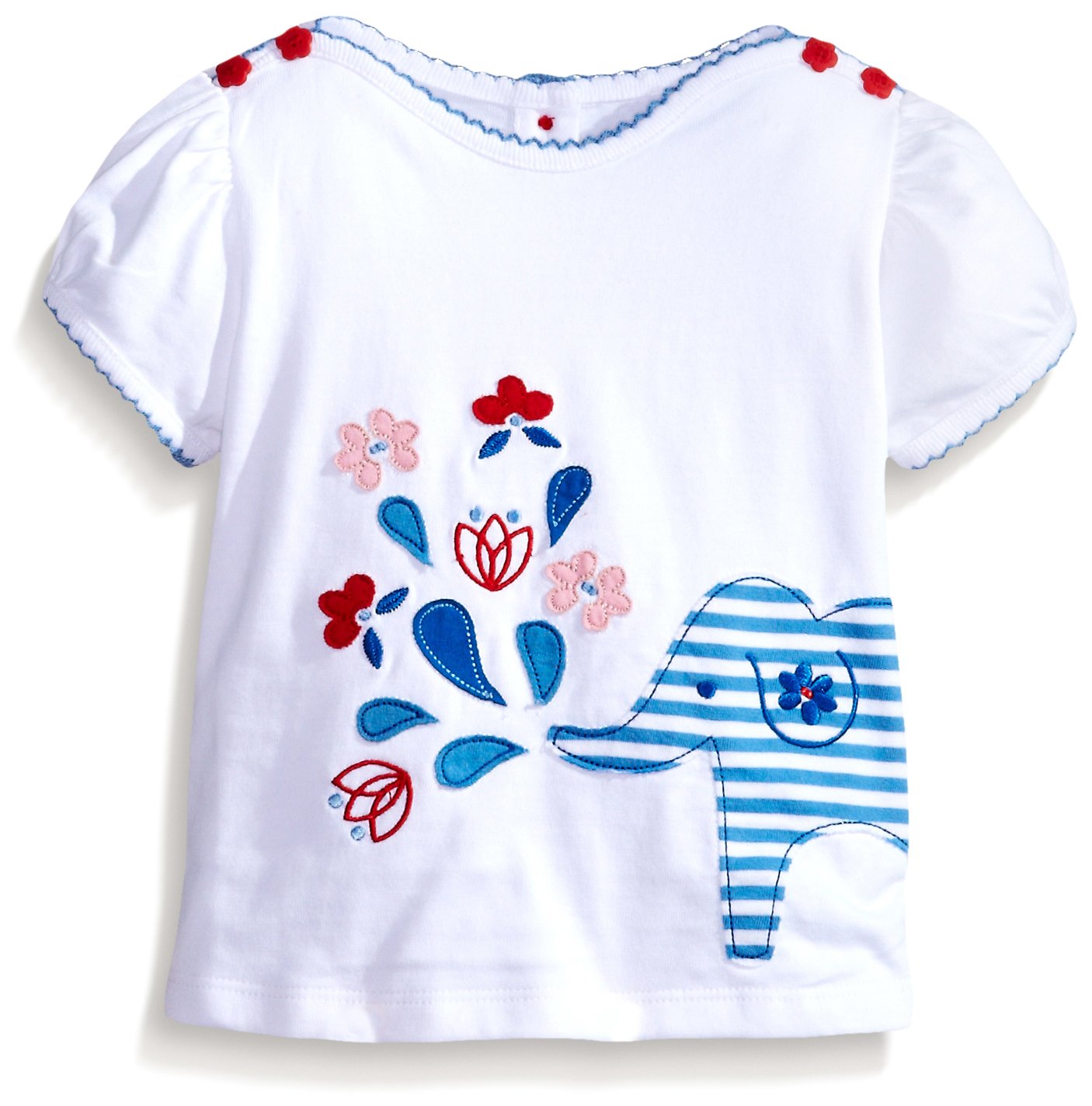 Jojo Maman Bebe Baby Girls' Pretty Elephant T Shirt