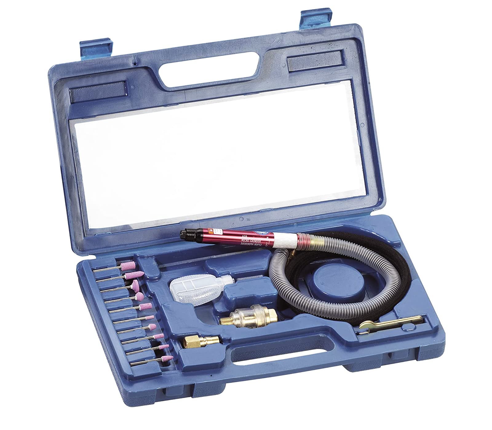CLICLED Micro Smerigliatrice Aria 1/8 Pollici Penna Pneumatica Rossa 65.000 rpm