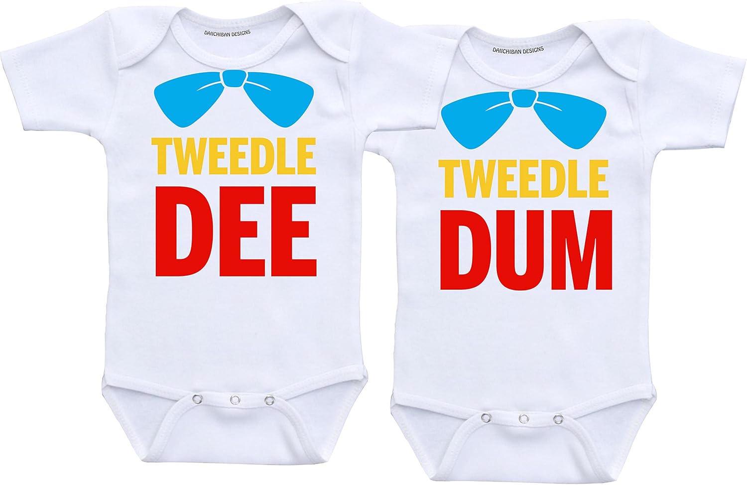 Tweedle Dee Tweedle Dum Funny Twin baby clothes