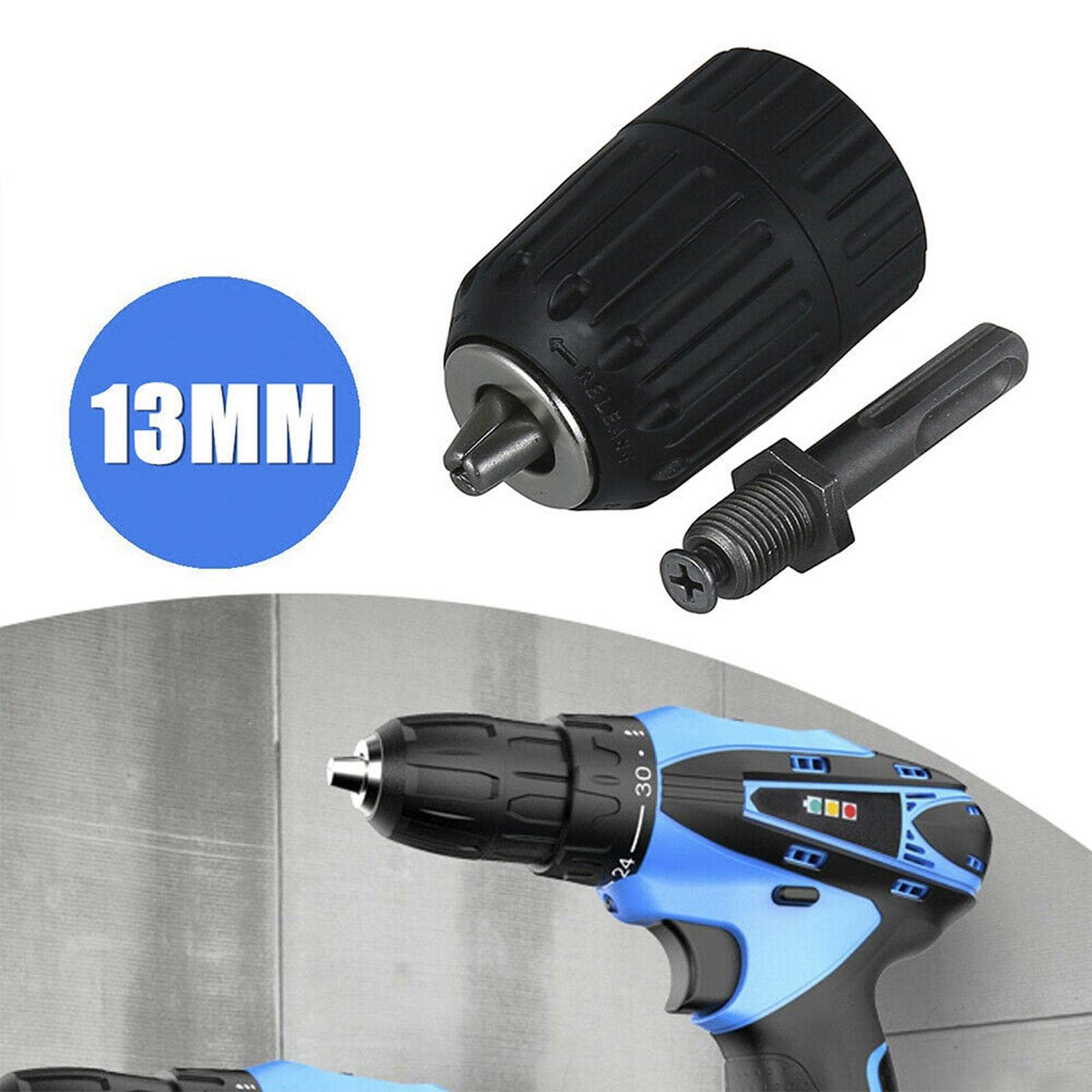 5 zestaw 3 szczękowy uchwyt wiertarski SDS Plus Hex Shank Quick Change Connector Converter 10mm 4 szt./zestaw