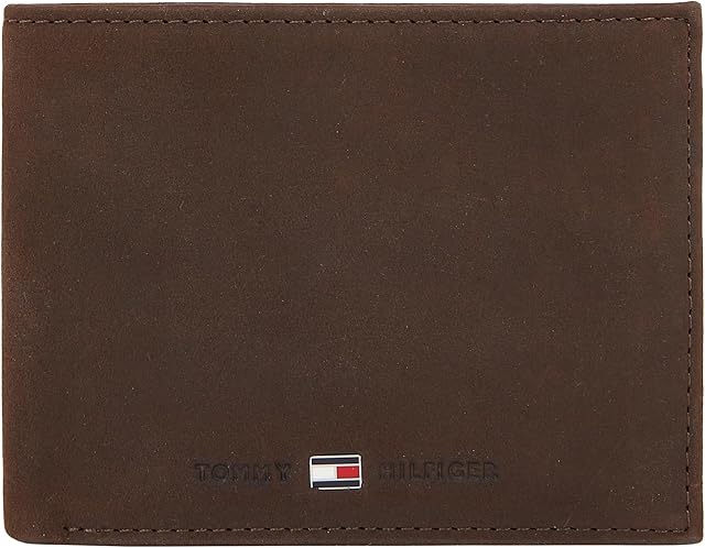 Tommy Hilfiger Johnson Męski Portfel, Brązowy, 14x10x2 cm EU