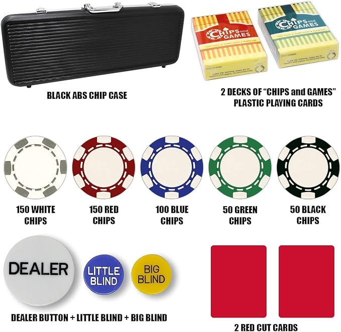Set profesional de poker DA VINCI con 500 fichas y cartas miniatura 5