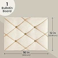 Vista 3 de Farmlyn Creek Tablero de anuncios rectangular de tela, tablero de fotos para fotos, estilo granja y decoración de pared de oficina, 16 x 12