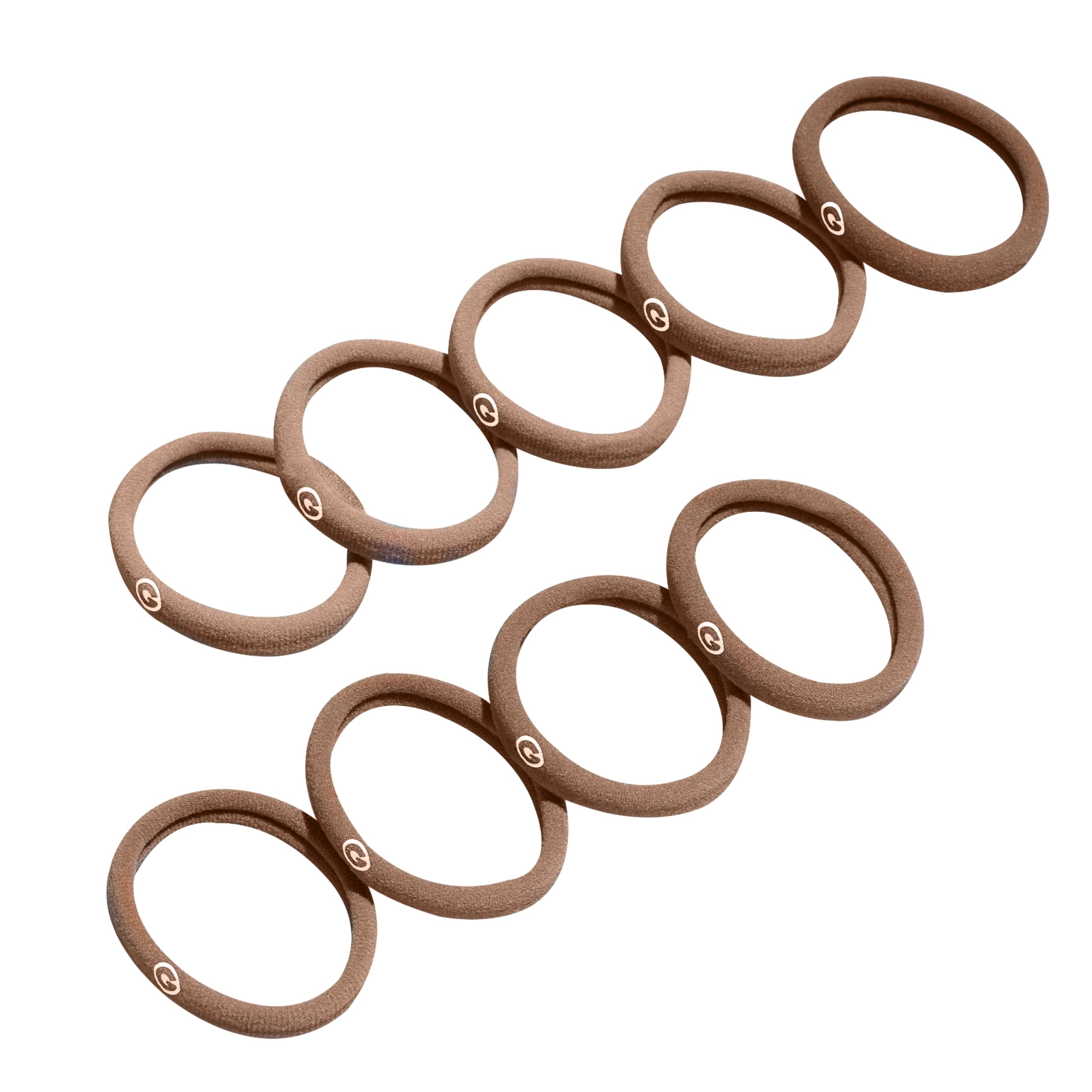 Gimme Beauty Medium Hold Hair Bands - Seamless Nylon & Spandex Ties for All Hair Types - Damage-Free, Comfort Fit Ponytail Holders - No-Crease Elastic Bands for Daily Use - Blondie, 9 Pack
