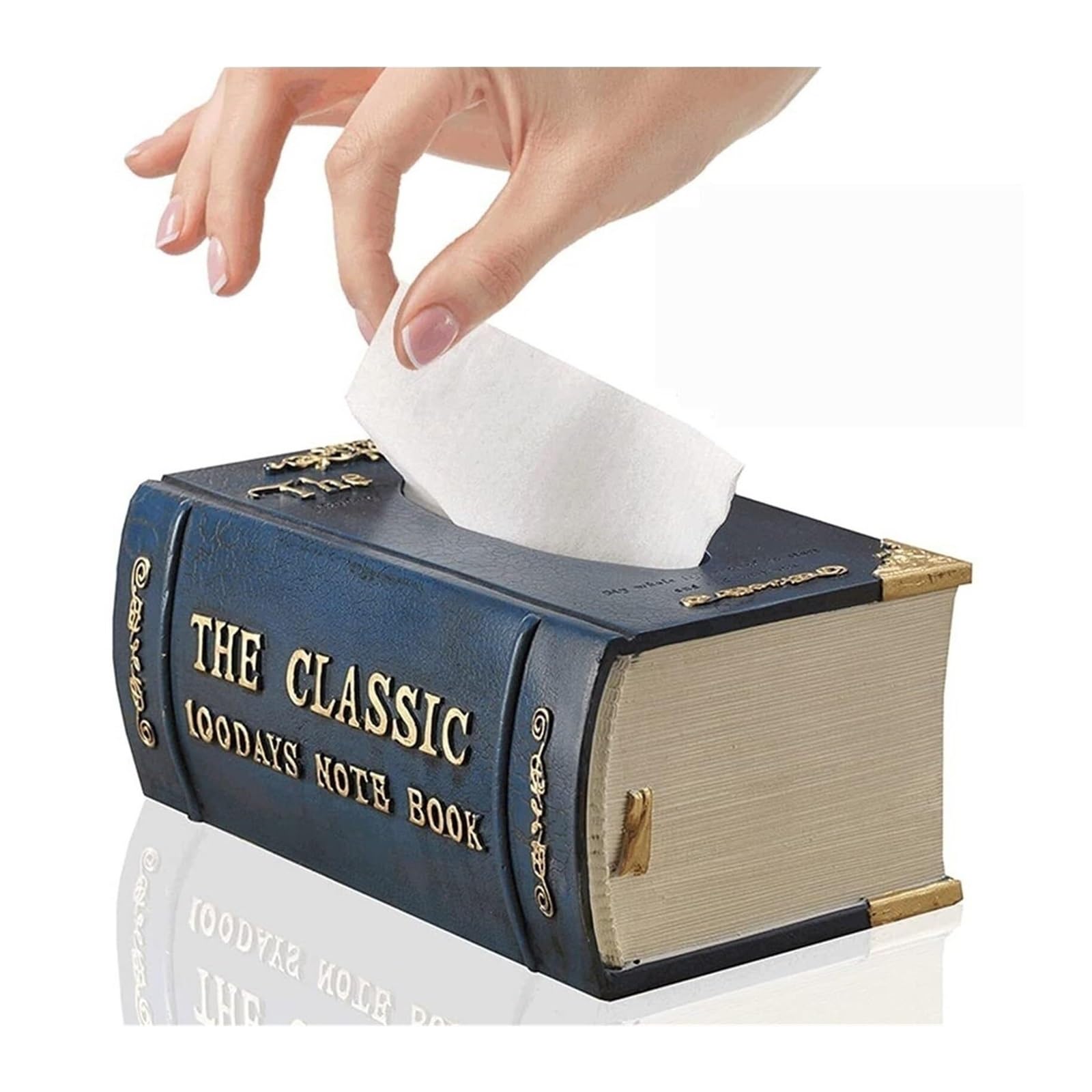 Taschentuchbox-Ständer Papierhandtuchspender, Retro-Bücher, Taschentuchboxen, Haushalt, Autobox Fürs Neue Zuhause(A)