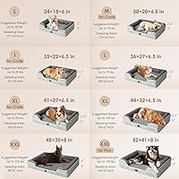 Vista 99 de EHEYCIGA - Cama ortopédica para perro grande, impermeable, de espuma viscoelástica y espuma tipo caja de huevos, bordes elevados, antideslizante