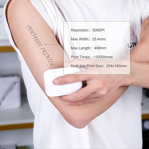Miniatura 2 de Kretrum Impresora temporal del tatuaje-blanco