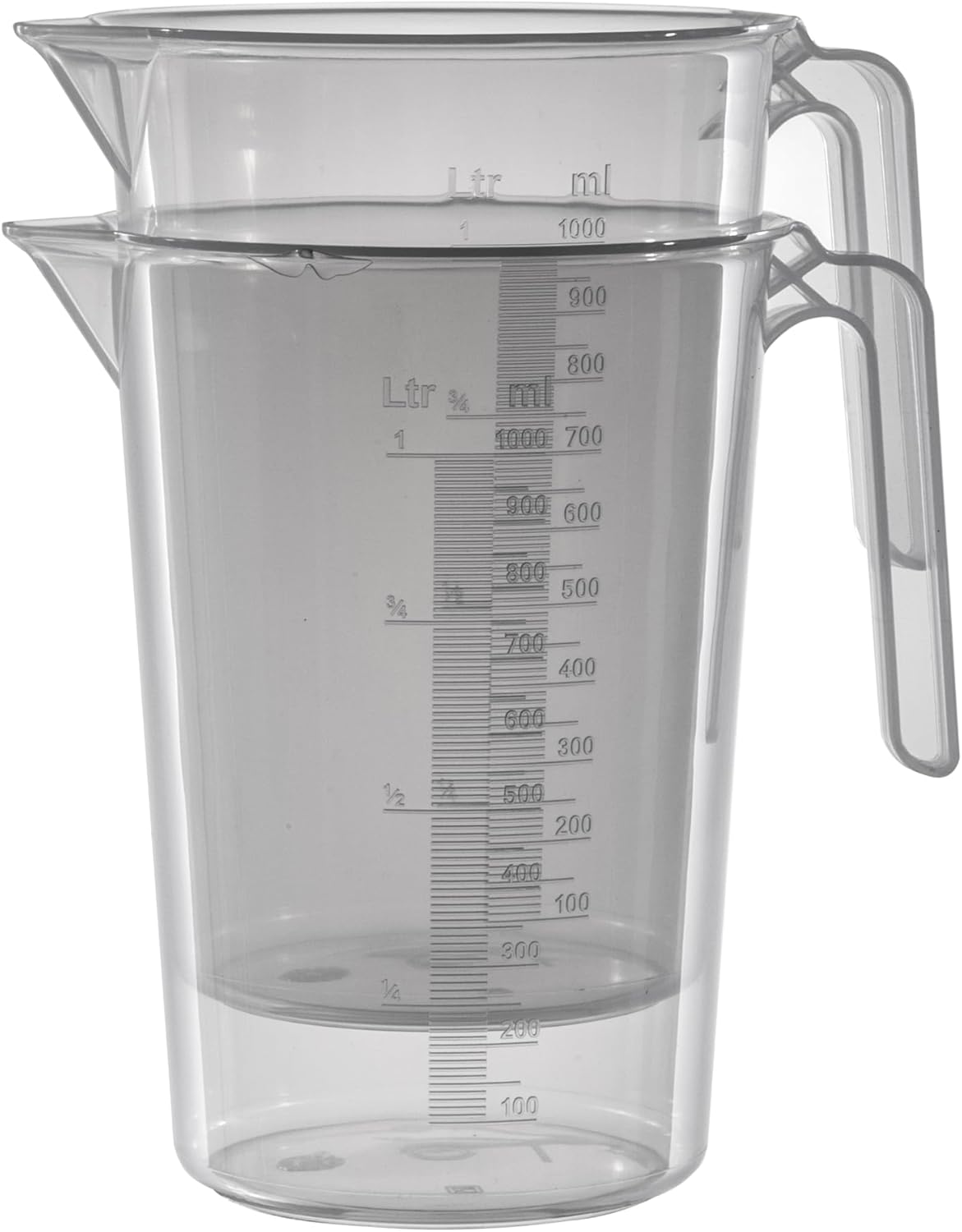 PIAZZA - Professional Plastic Open Handle Measuring Jug 2L Capacity Jug for Water and Food Liquids - Measuring Cup for Weighing Food with Kitchen Scale