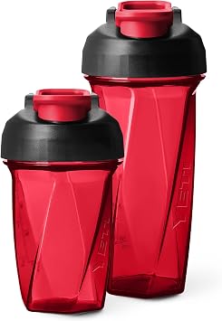 YETI Yonder Helimix Vortex Blender Shaker Bottle Holds up to 20 & 27 oz | No Blending Ball or Whisk | USA Made | Portable Pre Workout Whey Protein Drink Shaker Cup | Dishwasher Safe, Rescue Red