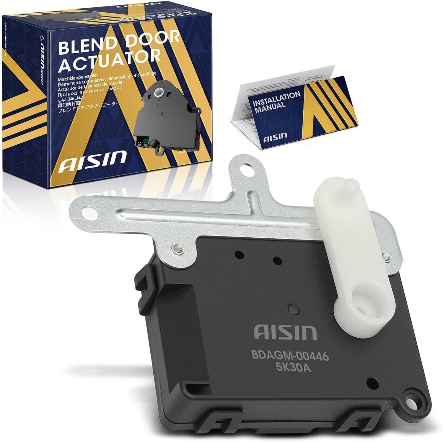 AISIN AFTERMARKET BDAGM-00446 Main HVAC Heater Blend Door Actuator - Compatible with Hyundai Tucson 2005-2009, Kia Sportage 2005-2010 - Temperature Control Actuator