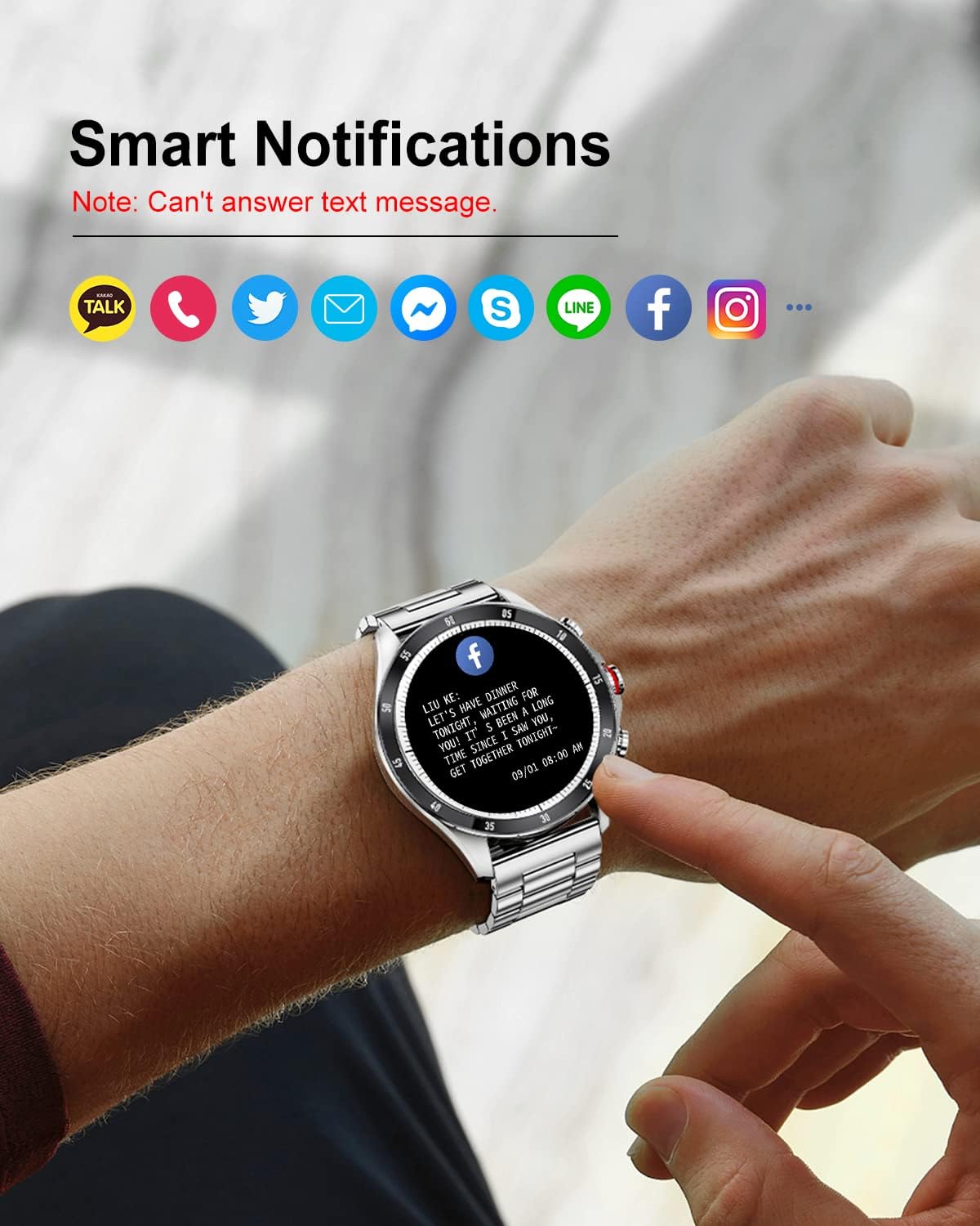 LIGE Orologio Intelligente, IP67 Impermeabile Fitness Sportivo Pedometro Con Monitoraggio Frequenza Cardiaca/Pressione Sanguigna/Sonno Cronometro Contapassi Touch screen Smartwatch IOS Android