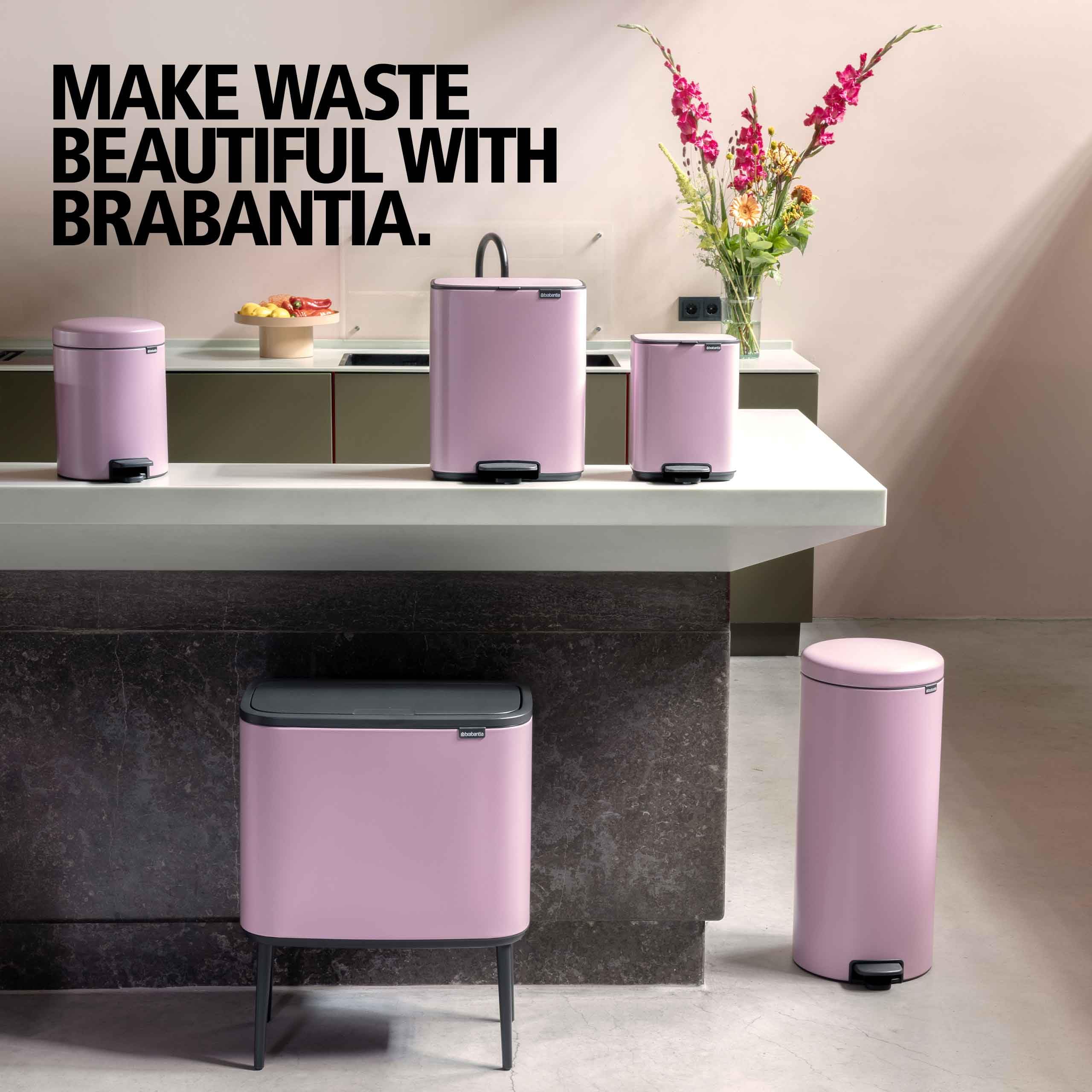 Amazon.com: Brabantia Bo Pedal Bin 1.1 Gallon/4L (Lilac Pink