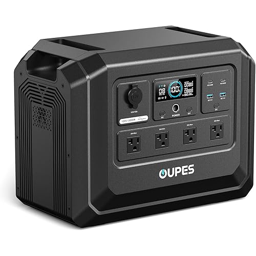 OUPES Mega 1 Lite Portable Power Station 1024Wh, 2000W AC Outlets (4500W Peak), LiFePO4 Battery Solar Generator, 0-100% AC Charge in 46 Mins, 140W PD, UPS for Home Backup, Outdoor Camping, RV Off-Grid