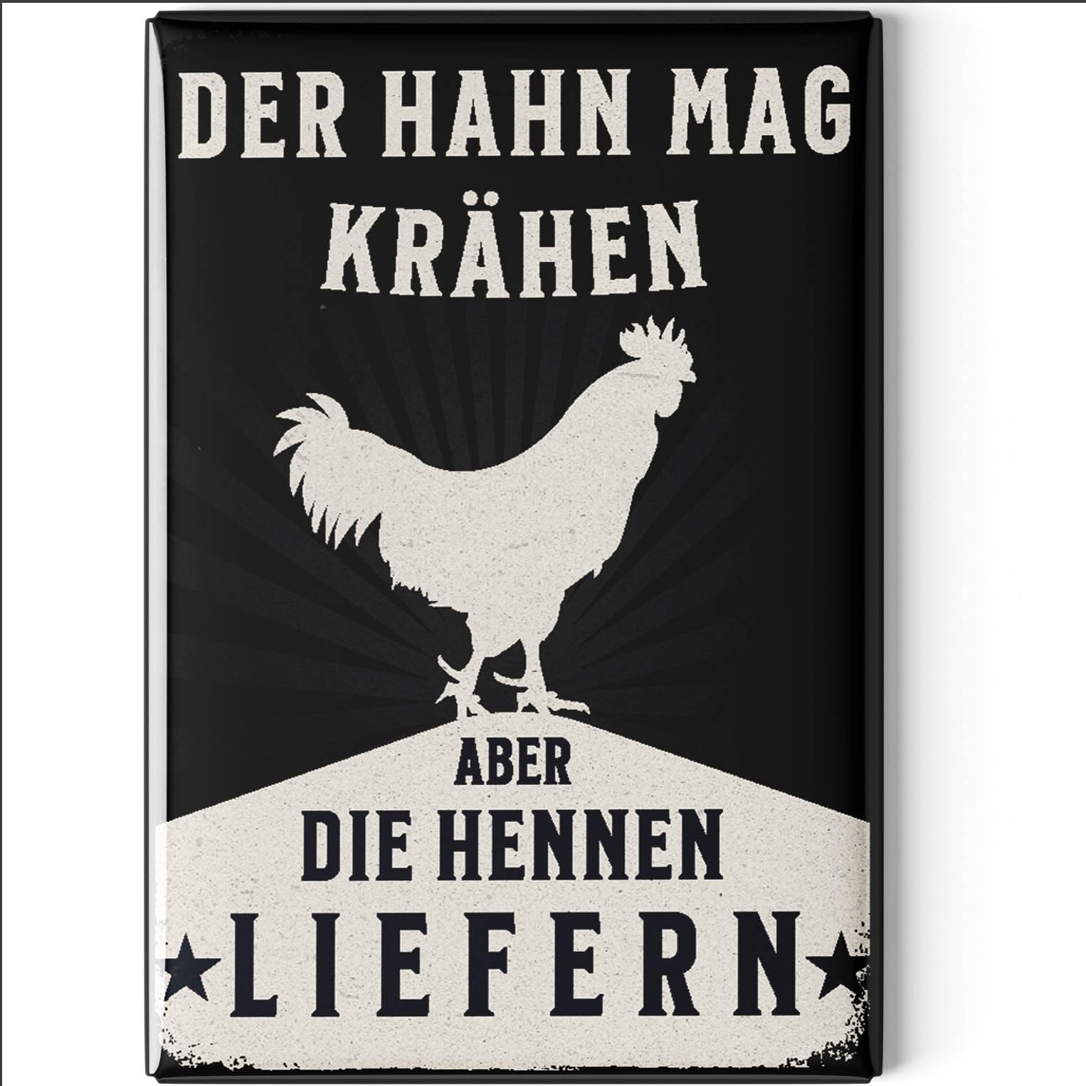 Lanolu The Rooster Likes Crows Fridge Magnets Funny – The Rooster May Crow – Gifts For Chicken Lovers – Funny Magnets With Sayings And Funny Motifs 8 X 5.5 Cm
