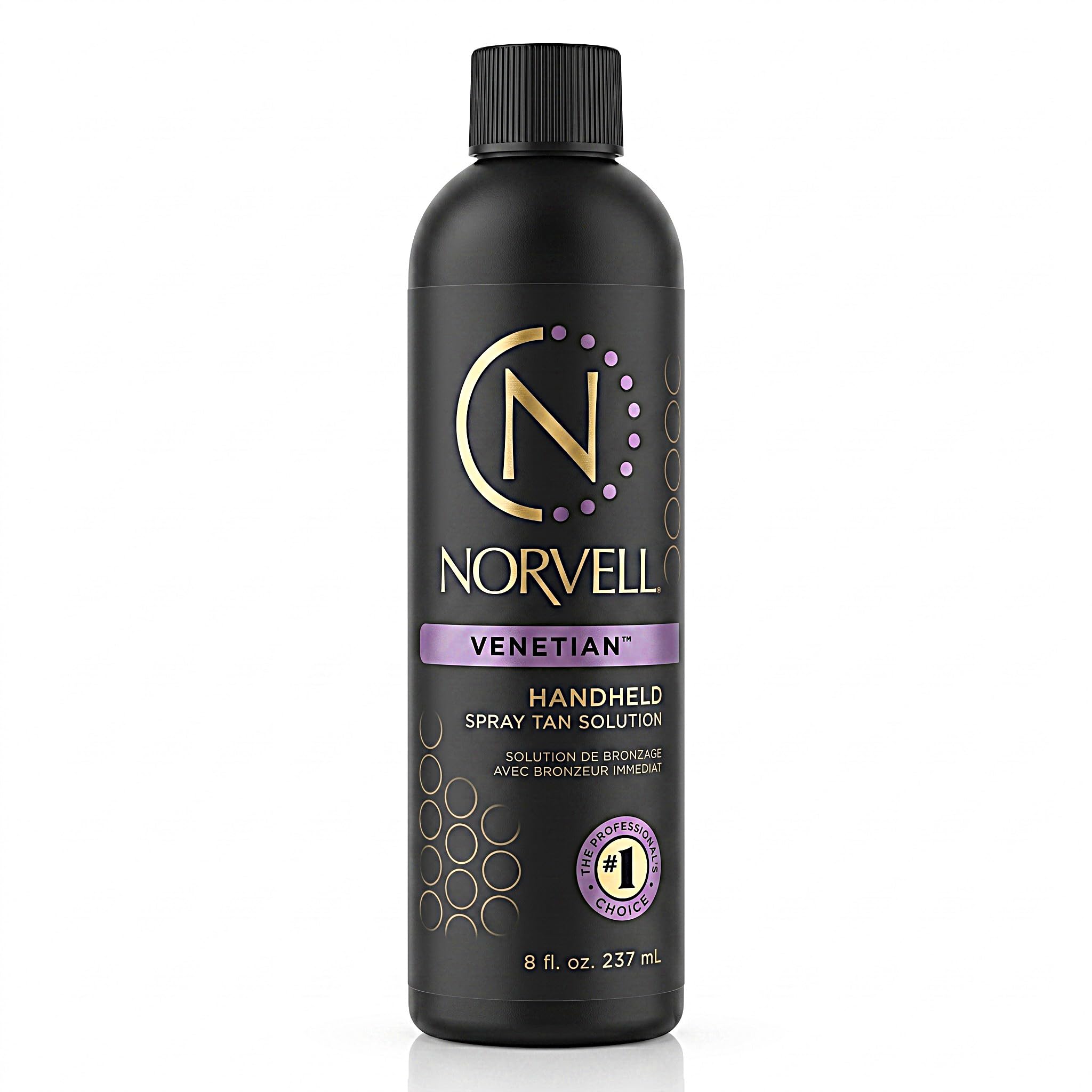Norvell Premium Spray Tan Solution Venetian 8 fl oz – Professional Sunless Tanning Formula for Natural Bronze Glow, Streak-Free, Fast-Drying, Long-Lasting Color