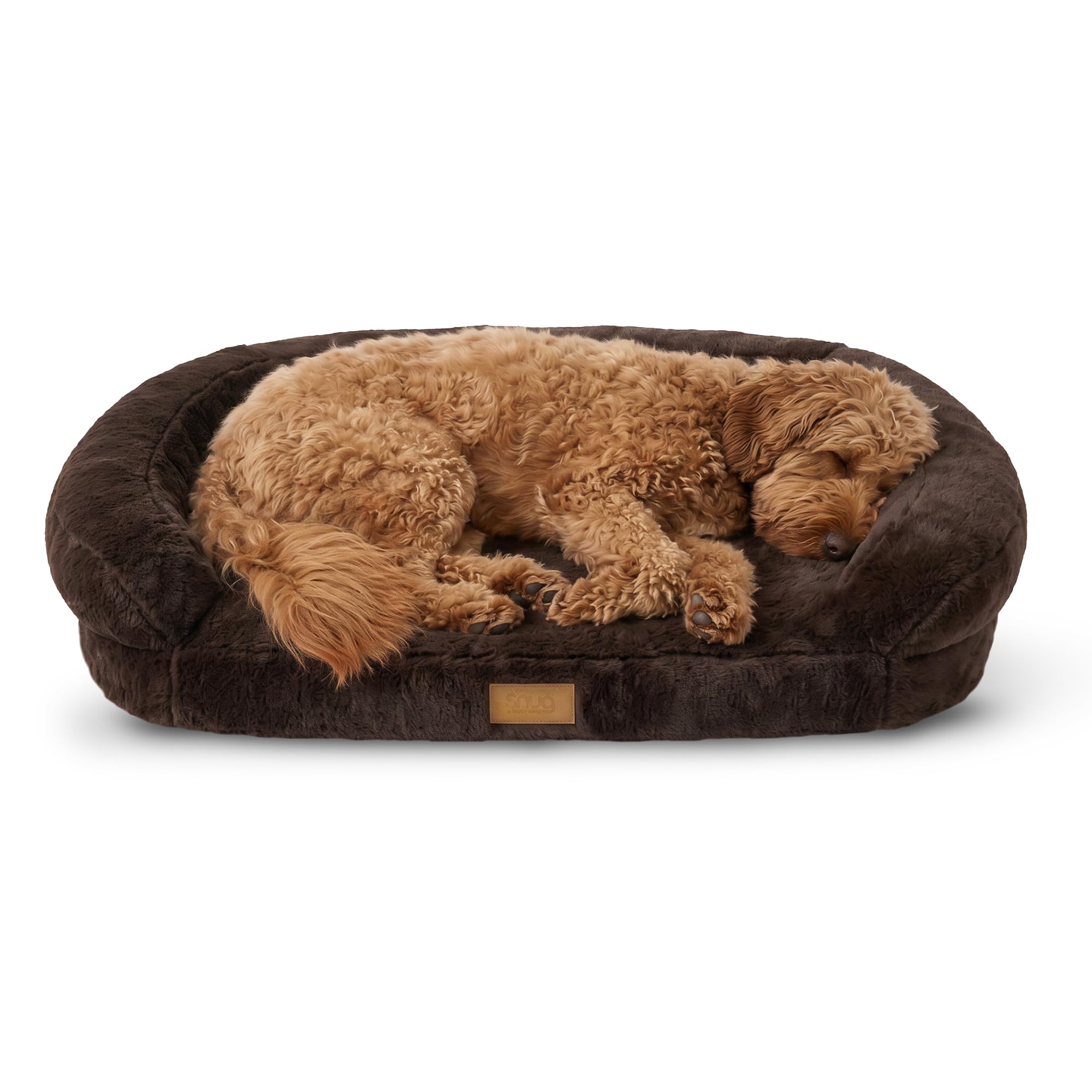 Snug Comfy Orthopaedic Pet Bed - Washable Dog Cat Bed - Brown - Small/Medium