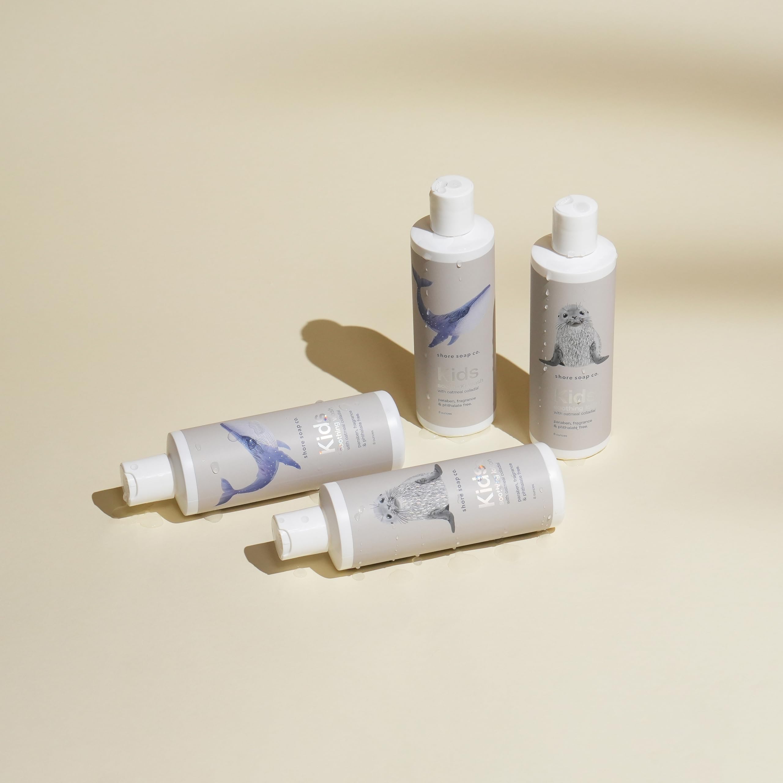 Shore Soap Co. Kids Soothing Body Wash, Lavender & Vanilla Scent, Tear-Free Formula with Aloe and Oatmeal Colladial