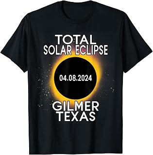 Gilmer Texas Path of Totality Total Solar Eclipse 2024 TX T-Shirt