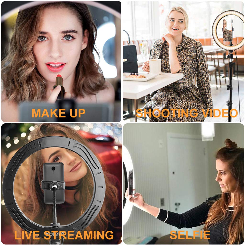 Luce Ad Anello, Luce Ad Anello Da 10 Pollici, Luce Ad Anello Per Trucco Da Scrivania Con 3 Modalità Di Illuminazione Dimmerabili Per Streaming Live E Fotografia Video Su Youtube