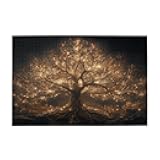 1000 Piece Puzzle for Adults, Mythical Tree & Medieval Castle City Art, Ideal for Group Puzzle Nights, Solo Mindful Play, Stress-Reducing Brain Game for Fantasy Art Admirers