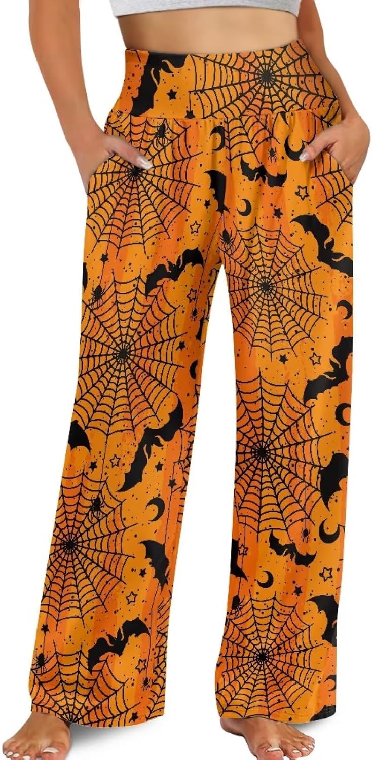 Wide Leg Trouser Pants for Women Plus Size Yoga Pants High Waist Casual Lounge Pant - Image 2