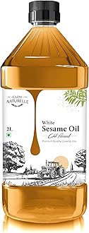 Farm Naturelle 100% Pure & Unrefined Cold Pressed White Sesame (Gingelly) Oil – 2L Plastic Bottle | Kolhu/Kacchi Ghani/Chekku | Natural Daily Cooking Oil | Chemical-Free | Rich Aroma & Flavour