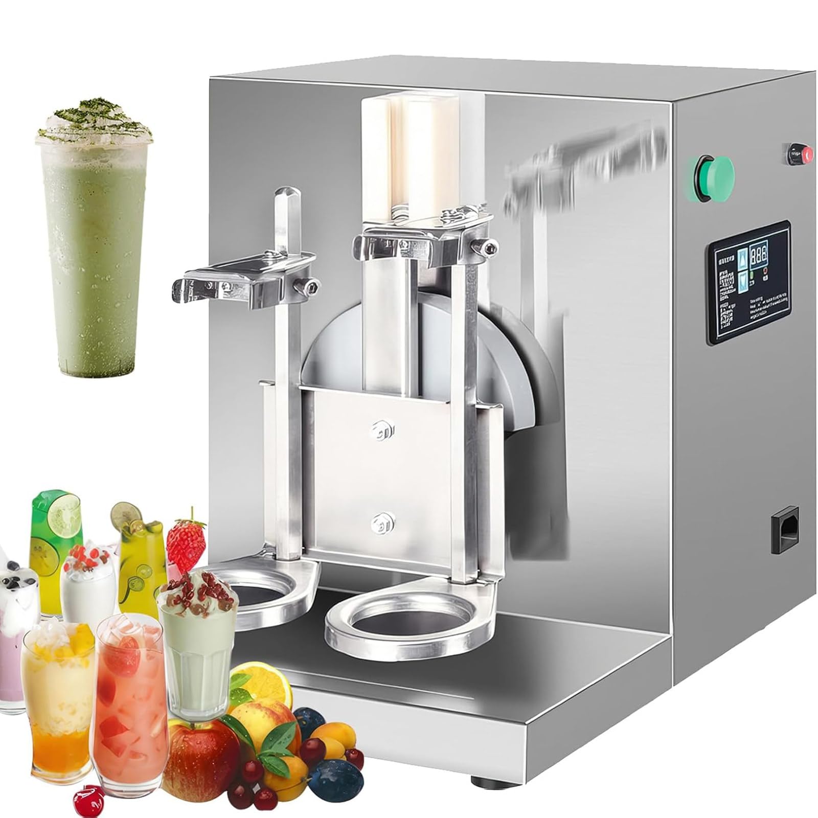 Machine Automatique à secouer Le thé au Lait, Machine électrique à secouer Le thé au Lait, 400 TR/Min, Acier Inoxydable et Doubles Tasses pour jus, café, Lait, vin