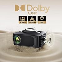 Vista 5 de Projector-4K with WiFi and Bluetooth:[2000 ANSI/AI Auto Focus/Built-in APPs]Outdoor-Projector Smart TV OS 2.0 & DoIby, Portable Proyector Compatible