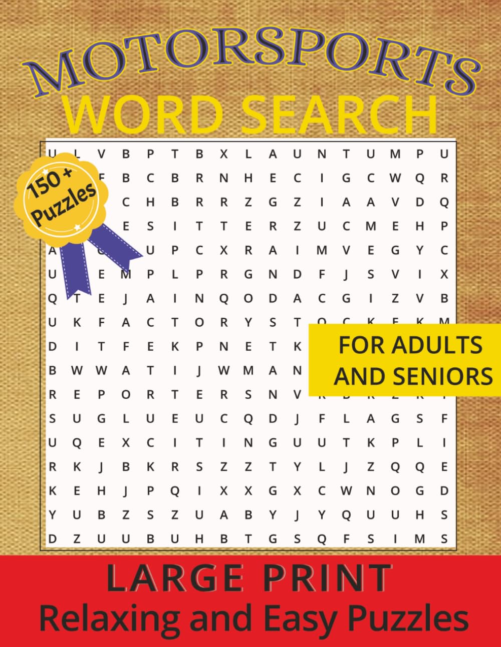 Motorsports Word Search for Seniors and Adults (Large Print Sports Word Search Puzzles)