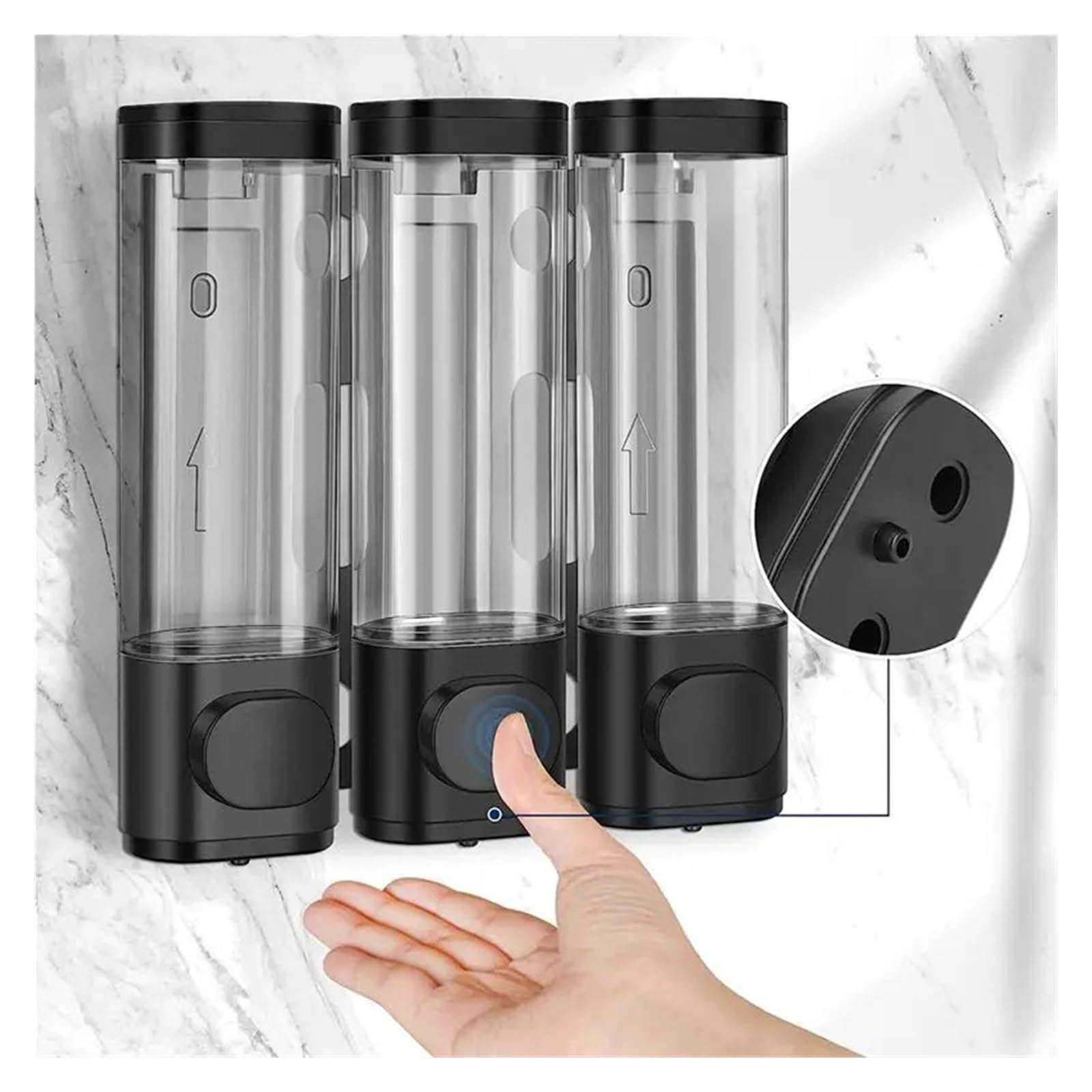 Dispenser Doccia Muro Dispenser da parete for ambienti 3 in 1 | Dispenser e organizzatore for pompa da doccia for bagno
