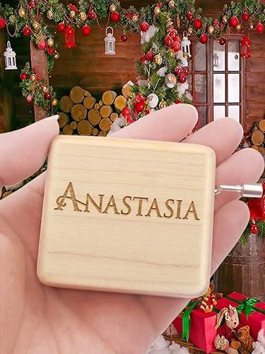 Vista 24 de ROSIKING Wooden Music Box Hand Crank Classic Musical Boxes Christmas Birthday Valentine's Day Gifts Plays Howl's Moving Castle-Merry Go Round of