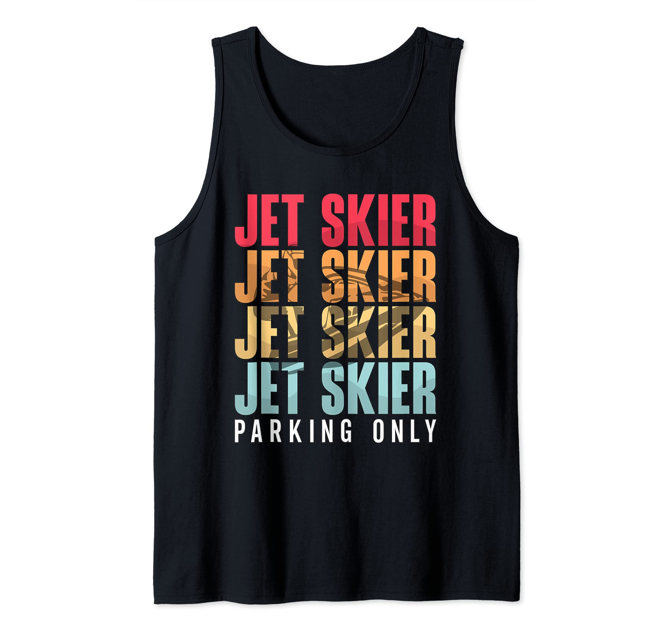 Jet Skier Parking Only Jet Ski Rider Jet Skiing Retro Jetski Tank Top