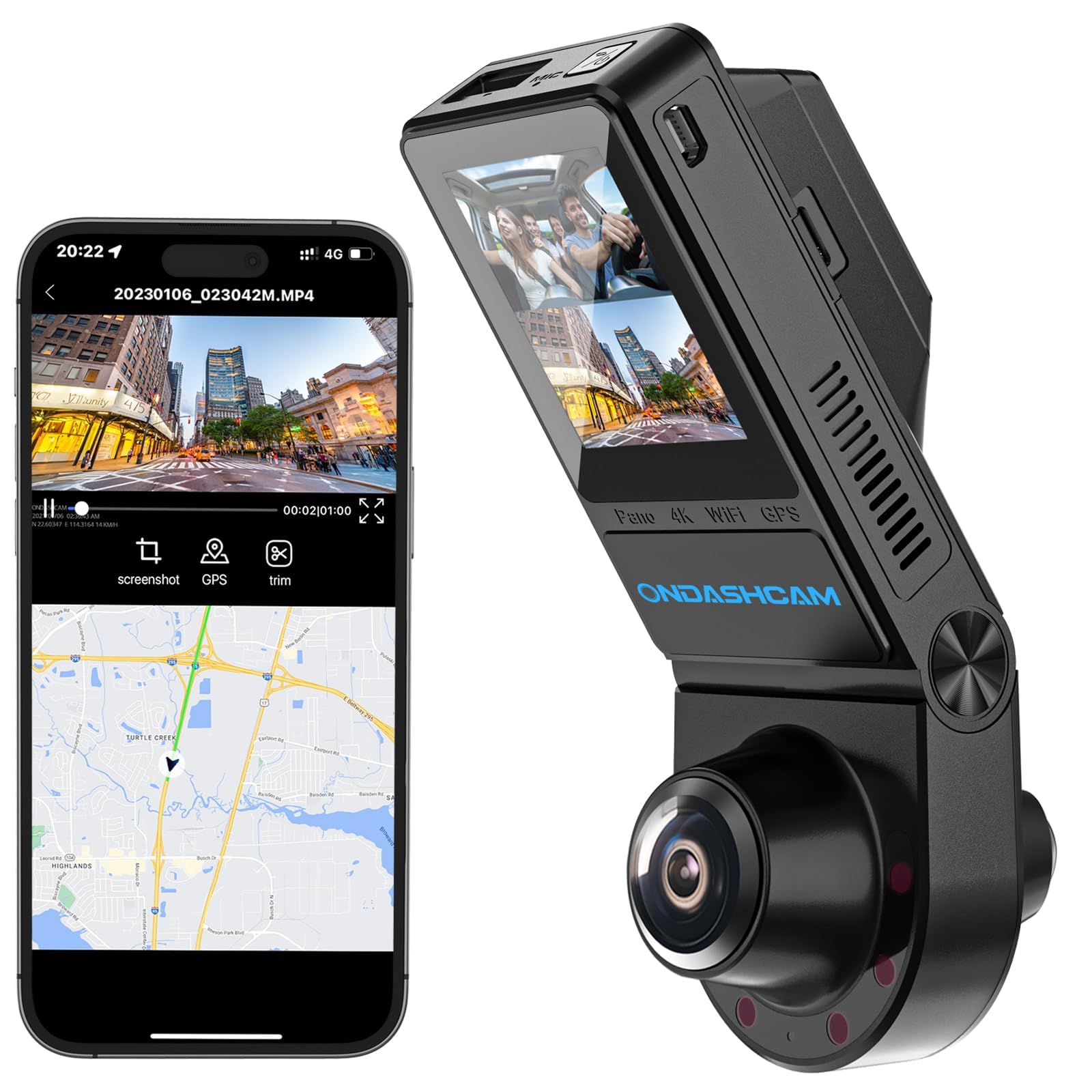 Photo 1 of ONDASHCAM O3 360 Dash Cam