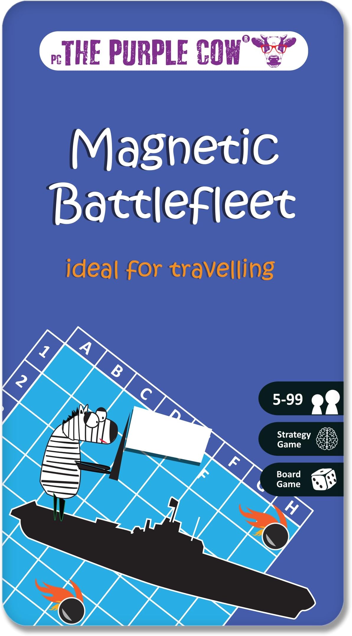 Battlefleet Game- Magnetic Travel Game for Kids and Adults. Classic Strategy Game for Thinking