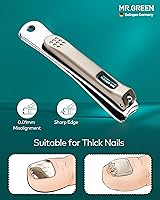 Vista 4 de Juego de manicura de 7 piezas, juegos de pedicura, juegos de cortaúñas, cortador de uñas profesional de acero inoxidable con estuche de viaje